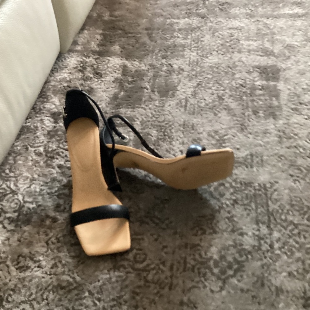 Black strap sandals